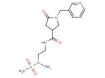 N-{2-[methyl(methylsulfonyl)amino]ethyl}-5-oxo-1-(3-pyridinylmethyl)-3-pyrrolidinecarboxamide