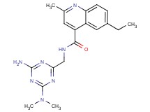 N-{[4-amino-6-(dimethylamino)-1,3,5-triazin-2-yl]methyl}-6-ethyl-2-methyl-4-quinolinecarboxamide