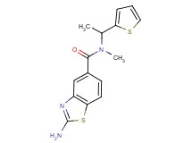 2-amino-N-methyl-N-[1-(2-thienyl)ethyl]-1,3-benzothiazole-5-carboxamide