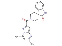 1'-[(5,7-dimethylpyrazolo[1,5-a]pyrimidin-2-yl)carbonyl]spiro[indole-3,4'-piperidin]-2(1H)-one