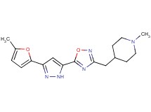 1-methyl-4-({5-[3-(5-methyl-2-furyl)-1H-pyrazol-5-yl]-1,2,4-oxadiazol-3-yl}methyl)piperidine