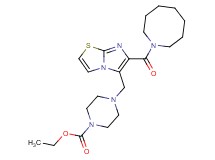 ethyl 4-{[6-(1-azocanylcarbonyl)imidazo[2,1-b][1,3]thiazol-5-yl]methyl}-1-piperazinecarboxylate