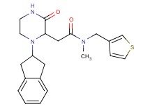 2-[1-(2,3-dihydro-1H-inden-2-yl)-3-oxo-2-piperazinyl]-N-methyl-N-(3-thienylmethyl)acetamide
