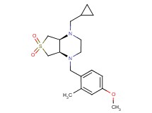 (4aR*,7aS*)-1-(cyclopropylmethyl)-4-(4-methoxy-2-methylbenzyl)octahydrothieno[3,4-b]pyrazine 6,6-dioxide
