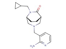 (1S*,5R*)-3-[(2-aminopyridin-3-yl)methyl]-6-(cyclopropylmethyl)-3,6-diazabicyclo[3.2.2]nonan-7-one