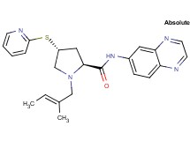 (4R)-1-[(2E)-2-methyl-2-buten-1-yl]-4-(2-pyridinylthio)-N-6-quinoxalinyl-L-prolinamide
