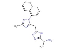 [1-(5-{[3-methyl-1-(1-naphthyl)-1H-1,2,4-triazol-5-yl]methyl}-4H-1,2,4-triazol-3-yl)ethyl]amine dihydrochloride