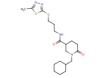 1-(cyclohexylmethyl)-N-{3-[(5-methyl-1,3,4-thiadiazol-2-yl)thio]propyl}-6-oxo-3-piperidinecarboxamide