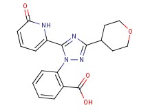 2-[5-(6-oxo-1,6-dihydropyridin-2-yl)-3-(tetrahydro-2H-pyran-4-yl)-1H-1,2,4-triazol-1-yl]benzoic acid