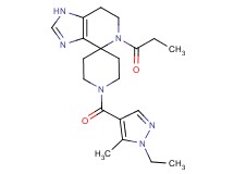 1'-[(1-ethyl-5-methyl-1H-pyrazol-4-yl)carbonyl]-5-propionyl-1,5,6,7-tetrahydrospiro[imidazo[4,5-c]pyridine-4,4'-piperidine]
