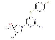 (3R*,4R*)-1-{2-amino-6-[(4-fluorophenyl)thio]pyrimidin-4-yl}-3,4-dimethylpyrrolidin-3-ol