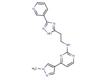 4-(1-methyl-1H-pyrazol-4-yl)-N-[2-(3-pyridin-3-yl-1H-1,2,4-triazol-5-yl)ethyl]pyrimidin-2-amine