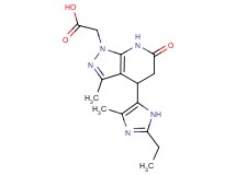 [4-(2-ethyl-4-methyl-1H-imidazol-5-yl)-3-methyl-6-oxo-4,5,6,7-tetrahydro-1H-pyrazolo[3,4-b]pyridin-1-yl]acetic acid