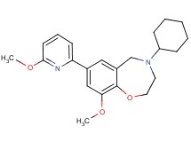 4-cyclohexyl-9-methoxy-7-(6-methoxy-2-pyridinyl)-2,3,4,5-tetrahydro-1,4-benzoxazepine