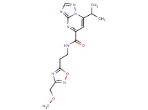 7-isopropyl-N-{2-[3-(methoxymethyl)-1,2,4-oxadiazol-5-yl]ethyl}[1,2,4]triazolo[1,5-a]pyrimidine-5-carboxamide