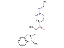 2-(ethylamino)-N-methyl-N-[(1-methyl-1H-benzimidazol-2-yl)methyl]-5-pyrimidinecarboxamide