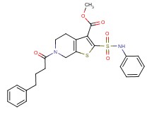 methyl 2-(anilinosulfonyl)-6-(4-phenylbutanoyl)-4,5,6,7-tetrahydrothieno[2,3-c]pyridine-3-carboxylate