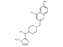 2-({4-[hydroxy(1-methyl-1H-imidazol-2-yl)methyl]piperidin-1-yl}methyl)-6-methylquinolin-4-ol