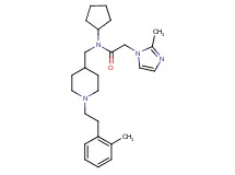 N-cyclopentyl-2-(2-methyl-1H-imidazol-1-yl)-N-({1-[2-(2-methylphenyl)ethyl]-4-piperidinyl}methyl)acetamide