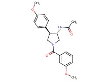 N-[(3S*,4R*)-1-(3-methoxybenzoyl)-4-(4-methoxyphenyl)pyrrolidin-3-yl]acetamide