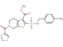 methyl 2-{[(4-methylbenzyl)amino]sulfonyl}-6-(1,2,3-thiadiazol-4-ylcarbonyl)-4,5,6,7-tetrahydrothieno[2,3-c]pyridine-3-carboxylate