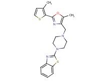 2-(4-{[5-methyl-2-(3-methyl-2-thienyl)-1,3-oxazol-4-yl]methyl}-1-piperazinyl)-1,3-benzothiazole