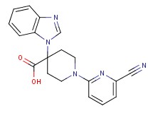 4-(1H-benzimidazol-1-yl)-1-(6-cyanopyridin-2-yl)piperidine-4-carboxylic acid