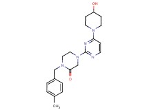 4-[4-(4-hydroxypiperidin-1-yl)pyrimidin-2-yl]-1-(4-methylbenzyl)piperazin-2-one