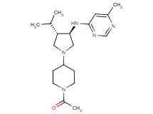 N-[rel-(3R,4S)-1-(1-acetyl-4-piperidinyl)-4-isopropyl-3-pyrrolidinyl]-6-methyl-4-pyrimidinamine dihydrochloride
