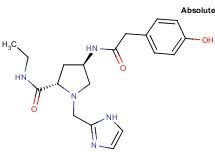 (4R)-N-ethyl-4-{[(4-hydroxyphenyl)acetyl]amino}-1-(1H-imidazol-2-ylmethyl)-L-prolinamide