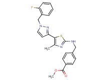 methyl 4-[({5-[1-(2-fluorobenzyl)-1H-pyrazol-3-yl]-4-methyl-1,3-thiazol-2-yl}amino)methyl]benzoate