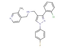 1-[3-(2-chlorophenyl)-1-(4-fluorophenyl)-1H-pyrazol-4-yl]-N-[(3-methyl-4-pyridinyl)methyl]methanamine