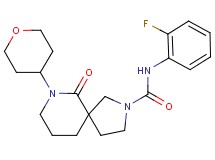N-(2-fluorophenyl)-6-oxo-7-(tetrahydro-2H-pyran-4-yl)-2,7-diazaspiro[4.5]decane-2-carboxamide