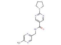 N-[(5-methylpyrazin-2-yl)methyl]-2-pyrrolidin-1-ylpyrimidine-5-carboxamide