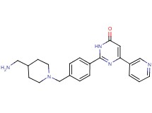 2-(4-{[4-(aminomethyl)-1-piperidinyl]methyl}phenyl)-6-(3-pyridinyl)-4(3H)-pyrimidinone bis(trifluoroacetate)