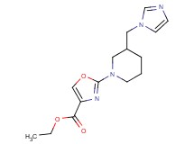 ethyl 2-[3-(1H-imidazol-1-ylmethyl)-1-piperidinyl]-1,3-oxazole-4-carboxylate