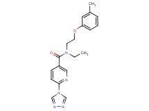 N-ethyl-N-[2-(3-methylphenoxy)ethyl]-6-(4H-1,2,4-triazol-4-yl)nicotinamide