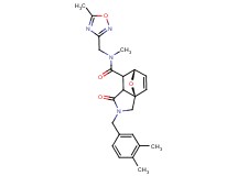 (3aR*,6S*)-2-(3,4-dimethylbenzyl)-N-methyl-N-[(5-methyl-1,2,4-oxadiazol-3-yl)methyl]-1-oxo-1,2,3,6,7,7a-hexahydro-3a,6-epoxyisoindole-7-carboxamide