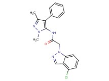 2-(4-chloro-1H-indazol-1-yl)-N-(1,3-dimethyl-4-phenyl-1H-pyrazol-5-yl)acetamide