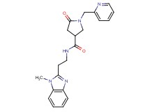 N-[2-(1-methyl-1H-benzimidazol-2-yl)ethyl]-5-oxo-1-(2-pyridinylmethyl)-3-pyrrolidinecarboxamide