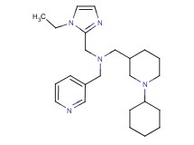 1-(1-cyclohexyl-3-piperidinyl)-N-[(1-ethyl-1H-imidazol-2-yl)methyl]-N-(3-pyridinylmethyl)methanamine