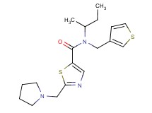 N-(sec-butyl)-2-(pyrrolidin-1-ylmethyl)-N-(3-thienylmethyl)-1,3-thiazole-5-carboxamide