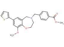 methyl 4-{[9-methoxy-7-(2-thienyl)-2,3-dihydro-1,4-benzoxazepin-4(5H)-yl]methyl}benzoate