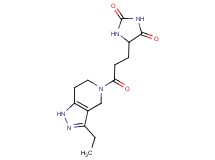 5-[3-(3-ethyl-1,4,6,7-tetrahydro-5H-pyrazolo[4,3-c]pyridin-5-yl)-3-oxopropyl]-2,4-imidazolidinedione