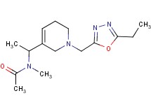 N-(1-{1-[(5-ethyl-1,3,4-oxadiazol-2-yl)methyl]-1,2,5,6-tetrahydropyridin-3-yl}ethyl)-N-methylacetamide