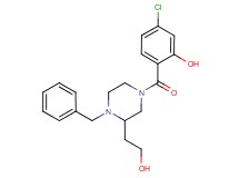 2-{[4-benzyl-3-(2-hydroxyethyl)-1-piperazinyl]carbonyl}-5-chlorophenol