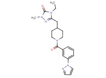 4-ethyl-2-methyl-5-({1-[3-(1H-pyrazol-1-yl)benzoyl]piperidin-4-yl}methyl)-2,4-dihydro-3H-1,2,4-triazol-3-one