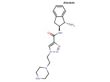 N-[(1S,2S)-1-amino-2,3-dihydro-1H-inden-2-yl]-1-(2-piperazin-1-ylethyl)-1H-1,2,3-triazole-4-carboxamide