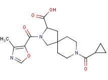 8-(cyclopropylcarbonyl)-2-[(4-methyl-1,3-oxazol-5-yl)carbonyl]-2,8-diazaspiro[4.5]decane-3-carboxylic acid