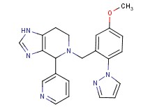 5-[5-methoxy-2-(1H-pyrazol-1-yl)benzyl]-4-pyridin-3-yl-4,5,6,7-tetrahydro-1H-imidazo[4,5-c]pyridine